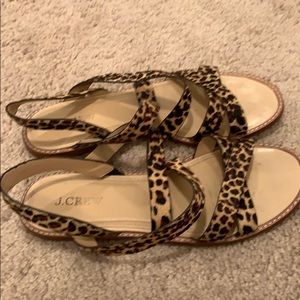 J crew leopard print Sandals